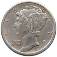 UNITED STATES OF AMERICA DIME 1917 S MERCURY #a082 0537 - 1916-1945: Mercury (Mercure)