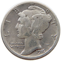 UNITED STATES OF AMERICA DIME 1916 S MERCURY #a004 0011 - 1916-1945: Mercury