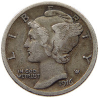 UNITED STATES OF AMERICA DIME 1916 MERCURY #s074 0665 - 1892-1916: Barber