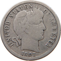 UNITED STATES OF AMERICA DIME 1907 O BARBER #t121 0231 - 1892-1916: Barber