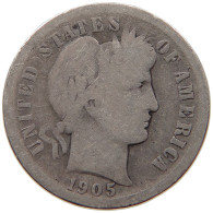 UNITED STATES OF AMERICA DIME 1905 BARBER #s017 0095 - 1892-1916: Barber