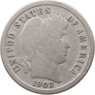 UNITED STATES OF AMERICA DIME 1903 O BARBER #t121 0215 - 1892-1916: Barber