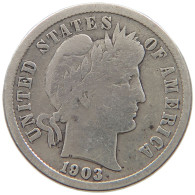 UNITED STATES OF AMERICA DIME 1903 BARBER #a044 0289 - 1892-1916: Barber