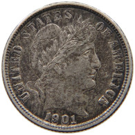 UNITED STATES OF AMERICA DIME 1901 BARBER #t092 0461 - 1892-1916: Barber