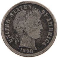 UNITED STATES OF AMERICA DIME 1898 BARBER #c012 0317 - 1892-1916: Barber