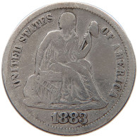 UNITED STATES OF AMERICA DIME 1883 SEATED LIBERTY #t162 0263 - 1837-1891: Seated Liberty (Liberté Assise)