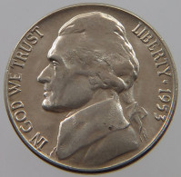 UNITED STATES OF AMERICA NICKEL 1953 D Jefferson #alb024 0117 - 1938-…: Jefferson