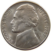 UNITED STATES OF AMERICA NICKEL 1947 S JEFFERSON #s063 0999 - 1938-…: Jefferson