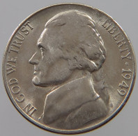 UNITED STATES OF AMERICA NICKEL 1949 S Jefferson #alb024 0109 - 1938-…: Jefferson