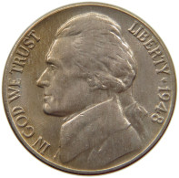 UNITED STATES OF AMERICA NICKEL 1948 D JEFFERSON #s063 1017 - 1938-…: Jefferson