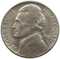 UNITED STATES OF AMERICA NICKEL 1947 JEFFERSON #s063 1027 - 1938-…: Jefferson