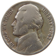 UNITED STATES OF AMERICA NICKEL 1942 JEFFERSON #a017 0781 - 1938-…: Jefferson