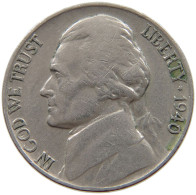 UNITED STATES OF AMERICA NICKEL 1940 JEFFERSON #s063 0989 - 1938-…: Jefferson