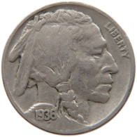 UNITED STATES OF AMERICA NICKEL 1936 BUFFALO #s021 0095 - 1913-1938: Buffalo