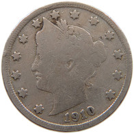 UNITED STATES OF AMERICA NICKEL 1910 LIBERTY #a050 0091 - 1883-1913: Liberty (Libertà)