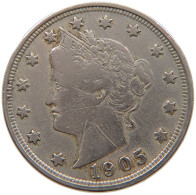 UNITED STATES OF AMERICA NICKEL 1905 LIBERTY #a050 0089 - 1883-1913: Liberty