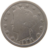 UNITED STATES OF AMERICA NICKEL 1901 LIBERTY #a050 0097 - 1883-1913: Liberty