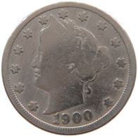 UNITED STATES OF AMERICA NICKEL 1900 LIBERTY #t143 0341 - 1883-1913: Liberty (Libertà)