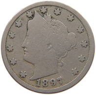 UNITED STATES OF AMERICA NICKEL 1897 LIBERTY #c040 0107 - 1883-1913: Liberty (Libertà)