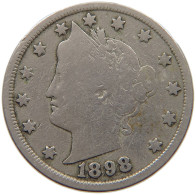 UNITED STATES OF AMERICA NICKEL 1898 LIBERTY #c034 0295 - 1883-1913: Liberty (Libertà)