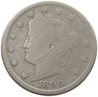 UNITED STATES OF AMERICA NICKEL 1890 LIBERTY #s063 0975 - 1883-1913: Liberty (Libertà)