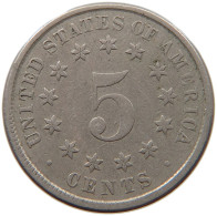 UNITED STATES OF AMERICA NICKEL 1882 SHIELD ERROR DATE #s022 0049 - 1866-83: Shield (Écusson)