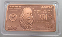 UNITED STATES OF AMERICA MEDAL  100 DOLLARS COPPER #alb031 0313 - Andere & Zonder Classificatie