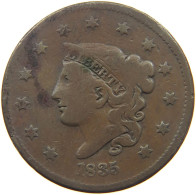 UNITED STATES OF AMERICA LARGE CENT 1835 CORONET HEAD #t001 0071 - 1816-1839: Coronet Head (Testa Coronata