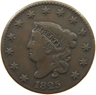 UNITED STATES OF AMERICA LARGE CENT 1825 CORONET HEAD #t077 0461 - 1816-1839: Coronet Head