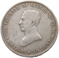 URUGUAY 50 CENTESIMOS 1917  #t118 0095 - Uruguay