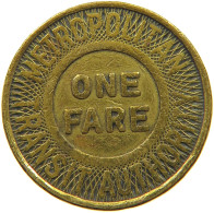 UNITED STATES OF AMERICA TOKEN  TOKEN ONE FARE METROPOLITAN TRANSIT AUTHORITY #a053 0405 - Altri & Non Classificati