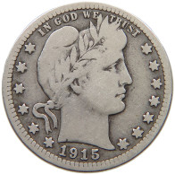 UNITED STATES OF AMERICA QUARTER 1915 BARBER #s058 0371 - 1892-1916: Barber