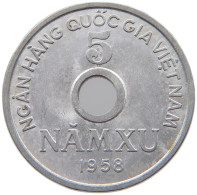 VIETNAM 5 XU 1958  #s071 0791 - Viêt-Nam