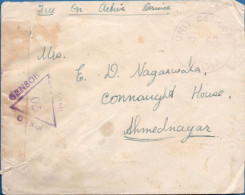 British India Prisoner Of War Letter,FPO 40, 14 Jan 43, Unit Censor E 63 & Censor 20 At Ahmednagar, 2311.1007 - 1936-47 King George VI