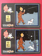 TINTIN Série 2 Cartes Milou Et Lampadaire - 250 Exemplaires Telegold Neuve MINT (BJ0621 - Stripverhalen