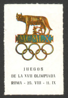 SPAIN - Olympics Olympic GAMES 1960 ITALY ROME LABEL CINDERELLA VIGNETTE Romulus Remus Mythology Capitoline Wolf - Beneficenza