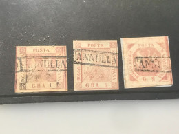 Italienische Briefmarken Neapel Wappen 1 - 2 - 5 GR 1858 MI#2/3/4 ...18/7 - Unclassified