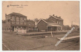 CPA Hoegaarden - Het Station La Station - Circulée 1941 - Divisée - Uitgever Vandenbroeck Ph. Verbois Boekhandel - Hoegaarden