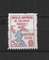 LOTE 2112 E  ///  (C045)CONSEJO PROVINCIAL DE VALENCIA SANIDAD   RARO  **MNH      ¡¡¡ LIQUIDATION - JE LIQUIDE !!! - Vignetten Van De Burgeroorlog