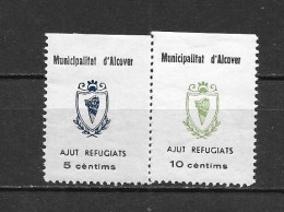 LOTE 2112 E  ///  (C160)  ALCOVER    AJUT REFUGIATS  *MH    ¡¡¡ LIQUIDATION - JE LIQUIDE !!! - Spanish Civil War Labels