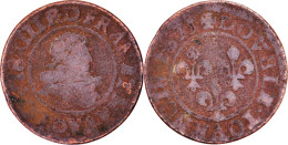 FRANCE - 1635 - Double Tournois Type 8 - Lyon (D) - Louis XIII -CGKL.352 - 16-010 - 1610-1643 Luis XIII El Justo