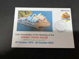 11-11-2023 (1 V 54) Sydney Opera House Celebrate The 50th Anniversary Of It's Opening (20 October 2023) Opera House - Covers & Documents