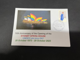 11-11-2023 (1 V 54) Sydney Opera House Celebrate The 50th Anniversary Of It's Opening (20 October 2023) 1977 Art - Covers & Documents