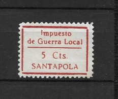 LOTE 2112 F  ///  (C080) SANTA POLA (ALICANTE). IMPUESTO DE GUERRA *MH    ¡¡¡ LIQUIDATION - JE LIQUIDE !!! - Viñetas De La Guerra Civil