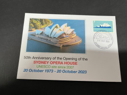 11-11-2023 (1 V 54) Sydney Opera House Celebrate The 50th Anniversary Of It's Opening (20 October 2023) 1973 Opera - Lettres & Documents