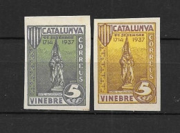 LOTE 2112 F  ///  (C160) 1937 VINEBRE - TARRAGONA SELLOS LOCALES SIN DENTAR *MH    ¡¡¡ LIQUIDATION - JE LIQUIDE !!! - Verschlussmarken Bürgerkrieg