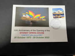 11-11-2023 (1 V 54) Sydney Opera House Celebrate The 50th Anniversary Of It's Opening (20 October 2023) Opera House - Covers & Documents