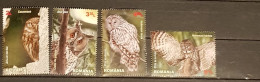 ROMANIA BIRDS OWLS   SET USED - Gebraucht