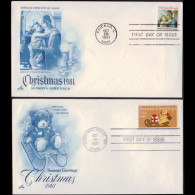 U.S.A. 1981 - FDC - 1939-40 Christmas - Briefe U. Dokumente
