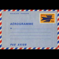 REUNION 1970 - Aerogramme-Stylized Bird Surch.57f - Vide